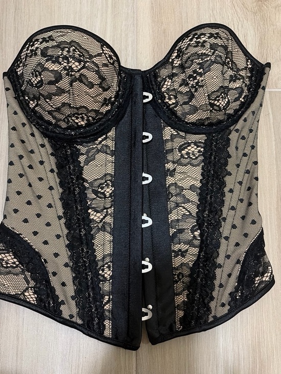 Other - Black Lace Bustier Corset Top - Women